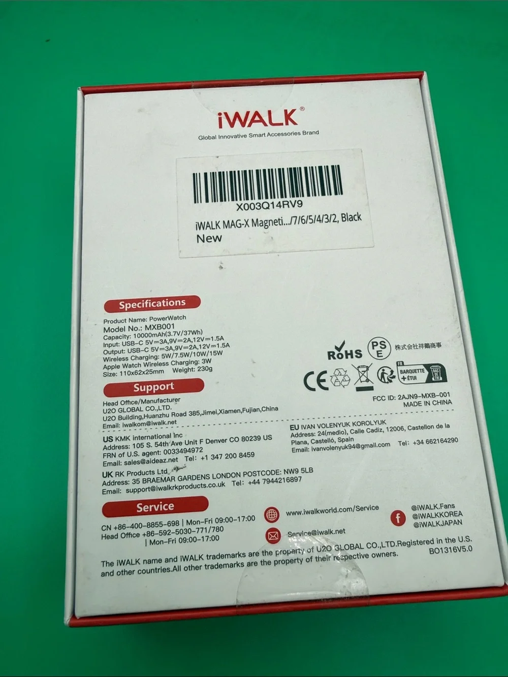 iWalk MAG-X PowerWatch Charger - Black